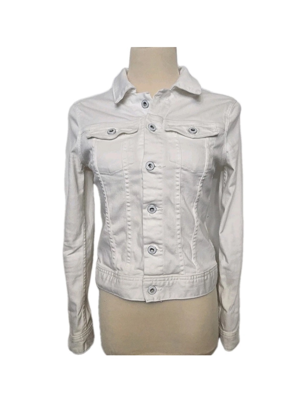 Adriano Goldschmied  White Denim Jacket Size M